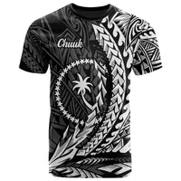 Chuuk State T Shirt White Wings Style Unisex Black - Polynesian Pride