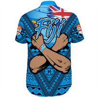 Fiji Bula Flag Short Sleeve Shirt LT10 - Polynesian Pride