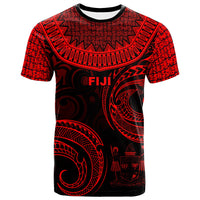 Fiji T Shirt Unique Serrated Texture Red Unisex Red - Polynesian Pride