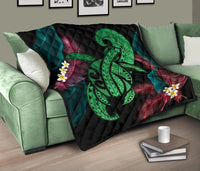 Hawaii Turtle Polynesian Tropical Premium Quilt - Ghia Style Green - Polynesian Pride