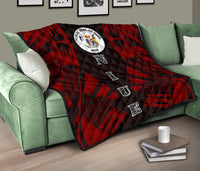 Niue Premium Quilt - Niue Seal Polynesian Red Tattoo - Polynesian Pride