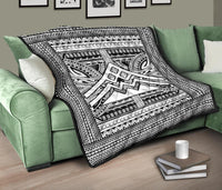 Hawaii Polynesian Mauna Kea Premium Quilt White - Polynesian Pride