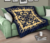 Hawaii Premium Quilt Royal Pattern - Indigo - Polynesian Pride