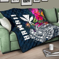 Polynesian Hawaii Premium Quilt - Summer Vibes Blue - Polynesian Pride