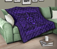 Hawaii Polyensian Turtle Premium Quilt Purple - Polynesian Pride
