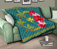 Hawaiian Turtle Tropical Polynesian - Premium Quilt - Azga Style - Polynesian Pride