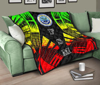 Federated States Of Micronesia Premium Quilt - Federated States Of Micronesia Seal Polynesian Reggae Tattoo - Polynesian Pride
