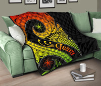 Guam Premium Quilt - Guam Polynesian Decorative Patterns - Polynesian Pride