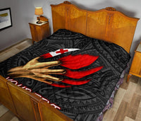 Tonga Personalised Premium Quilt - Tonga In Me (Black) - Polynesian Pride