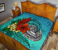 American Samoa Premium Quilt - Tropical Flowers Style - Polynesian Pride