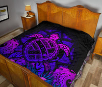 Hawaii Turtle Polynesian Blue Premium Quilt - Kuly Style - Polynesian Pride