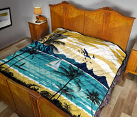 Hawaiian Poster View Classic Premium Quilt - Polynesian Pride