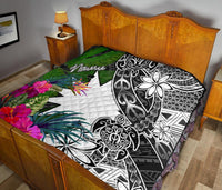 Nauru Premium Quilt - Turtle Plumeria Banana Leaf - Polynesian Pride