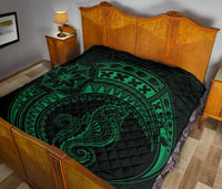 Polynesian Quilt - Polynesian Green Seahorse Tattoo - Polynesian Pride