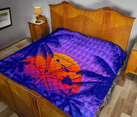 Hawaii Summer Sunset Kanaka Kakau Premium Quilt - Polynesian Pride