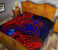Samoa Quilt - Blue Shark Polynesian Tattoo - Polynesian Pride