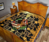 Hawaii Polynesian Premium Quilt - Hawaiian Dancing Girl Gold - Polynesian Pride