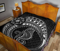 Polynesian Quilt - Polynesian White Seahorse Tattoo - Polynesian Pride