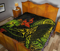 Hawaii Premium Quilt - Humpback Whale Hibiscus - Polynesian Pride