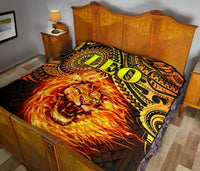 Sun In Leo Zodiac Premium Quilt Polynesian Tattoo Unique Vibes - Polynesian Pride