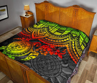 Polynesian Premium Quilt - Polynesian Reggae Turtle - Polynesian Pride