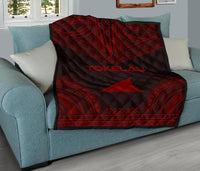 Tokelau Premium Quilt - Tokelau Flag Polynesian Chief Red Version - Polynesian Pride