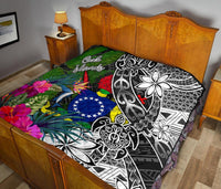Cook Islands Premium Quilt - Turtle Plumeria Banana Leaf - Polynesian Pride