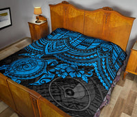 Yap Polynesian Premium Quilt - Blue Turtle - Polynesian Pride