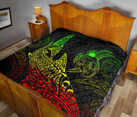 Polynesian Quilt - Polynesian Reggae Shark Warrior Tattoo - Polynesian Pride