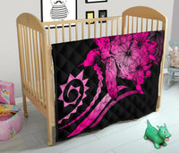 Hawaii Turtle Hibiscus Polynesian Vintage Premium Quilt - Pink - Polynesian Pride