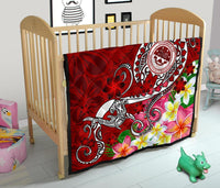 FSM Premium Quilt - Turtle Plumeria (RED) - Polynesian Pride