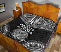 Papua New Guinea Premium Quilt - Papua New Guinea Coat Of ArmsPolynesian Chief Black Version - Polynesian Pride