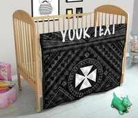 Wallis and Futuna Personalised Premium Quilts - Wallis and Futuna Seal With Polynesian Tattoo Style - Polynesian Pride