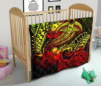 Samoa Premium Quilt - Reggae Shark Polynesian Tattoo - Polynesian Pride