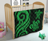 Northern Mariana Islands Premium Quilt - Green Tentacle Turtle - Polynesian Pride