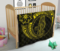 Polynesian Quilt - Polynesian Yellow Seahorse Tattoo - Polynesian Pride