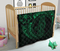 Polynesian Quilt - Polynesian Green Seahorse Tattoo - Polynesian Pride