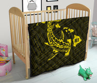 Hawaii Shark Yellow Polynesian Premium Quilt - Polynesian Pride