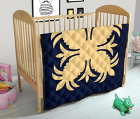 Hawaiian Premium Quilt Royal Pattern - Indigo - A2 Style - AH J2 - Polynesian Pride