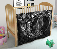 Polynesian Quilt - Polynesian White Seahorse Tattoo - Polynesian Pride