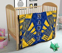 Nauru Premium Quilt - Nauru Coat Of Arms Polynesian Yellow Tattoo - Polynesian Pride