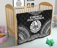 French Polynesia Premium Quilt - French Polynesia Polynesian Chief Black Version - Polynesian Pride