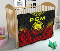 Federated States Of Micronesia Premium Quilt - FSM Seal Polynesian Chief Reggae Version - Polynesian Pride