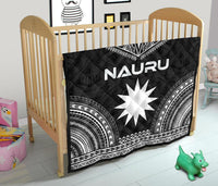 Nauru Premium Quilt - Nauru Flag Polynesian Chief Black Version - Polynesian Pride