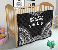 Society Islands Premium Quilt - Society Islands Flag Polynesian Chief Black Version - Polynesian Pride