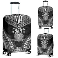 Papua New Guinea Polynesian Chief Luggage Cover - Black Version Black - Polynesian Pride