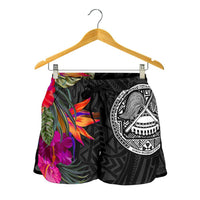 American Samoa All Over Print Women's Shorts - Polynesian Hibiscus Pattern - Polynesian Pride