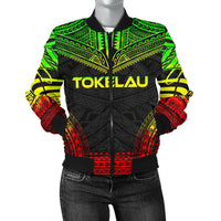 Tokelau Polynesian Chief Women'S Bomber Jacket - Reggae Version Reggae - Polynesian Pride