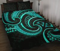 New Zealand Maori Mangopare Quilt Bed Set Polynesian - Turquoise Turquoise - Polynesian Pride