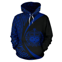 Samoa Polynesian Hoodie Circle Style Blue Color - Polynesian Pride